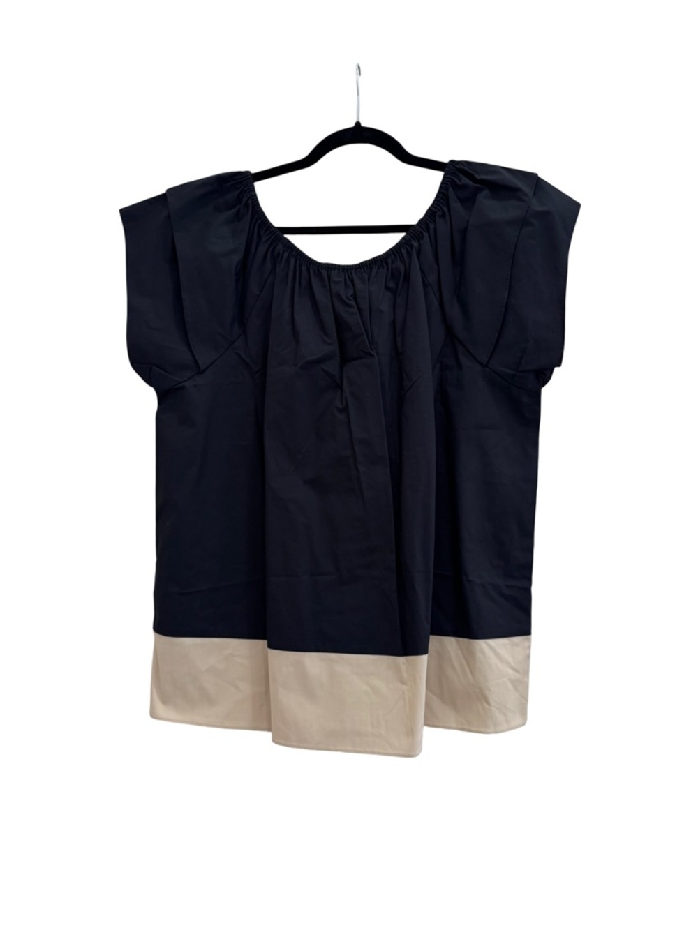 DKNY Tunic Top with Cream Contrast Hem - Picture 5 of 5